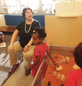 Julia, with her wonderful teacher, Mrs. S.